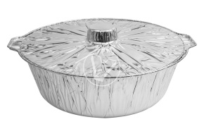 Aluminum pan shape with lid, 390*290*115 mm