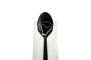 Set "Premium" 2/1, black (tablespoon, white napkin)