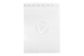 Transparent bag with adhesive tape, 16*20 cm, 25 microns