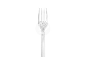 Plastic fork, transparent Cyclic
