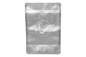 Metallic pouch bag with zip lock, 140*210 mm (40+40), 140 microns, transparent