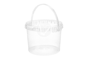 Bucket without lid, transparent, 2300 ml