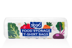 Маечка с ручкой, прозрачная в рулоне, 25*45 см/500 г Cyclyc