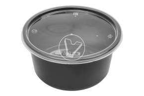 Soup container K115, 350 ml, black
