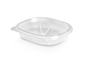 Oval container for salad RKS-250, transparent