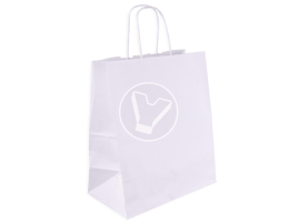 Bag with twist handles, white, 350*150*450 mm