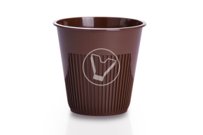 Стакан 250 мл, для горячего, коричневый, ПП