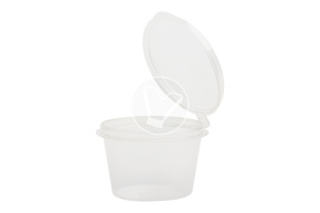Sauce bowl with combined lid, transparent, 50 ml