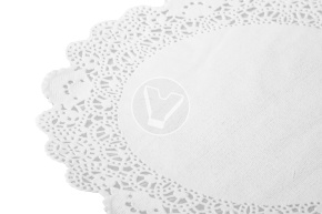 Paper lace doilies, round, d 200 mm, white, 250 pcs/pack, Deco