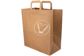 Bag with flat handles, kraft, 280*150*320 mm