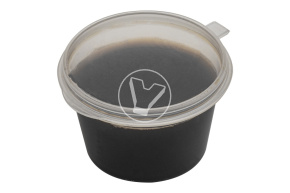 Sauce bowl with combined lid, transparent, 50 ml