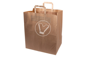 Bag with straight handles, craft, 320*200*370 mm