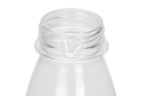 Round bottle with wide neck, without lid 500ml, transparent