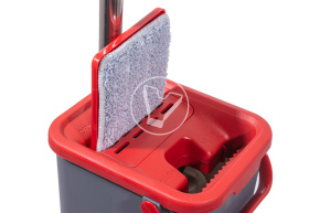 Flat mop with bucket 4 l, 2 compartments