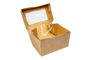 Ланч-бокс самосборный OneBox 1200 мл, крафт