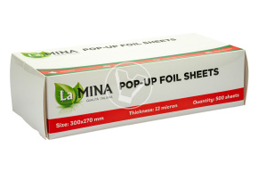 Фольга LAMINA в листах, 30см*27см, 500 листов, (12 микрон)