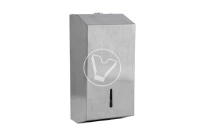 Диспенсер для туалетной листовой бумаги Z-укладки, 125*260*100 мм, хром серебристый