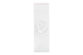 Transparent bag with adhesive tape, 12*37 cm, 25 microns