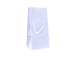 Bag with straight bottom, white, 120*80*250 mm