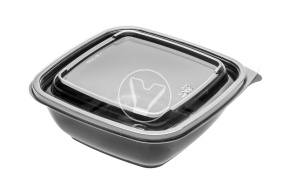 Container SpK-1616, 625 ml, black (K450, F75), StirolPlast