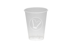 Plastic cup, matte, 375 ml