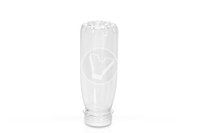Square bottle with a wide neck, without cap, transparent, 200 ml
