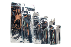 Metallic pouch bag with zip lock, 210*330 mm (40+40), 140 microns