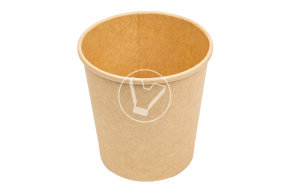 Kraft soup bowl without lid EcoSoup, 480 ml, Verde Vita