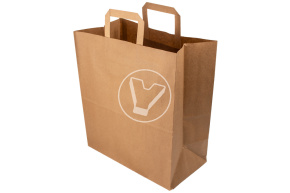 Bag with flat handles, kraft, 280*150*320 mm