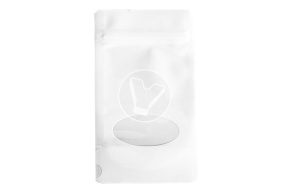 Пакет дой-пак с замком зип-лок, 105*190 мм (40+40), 140 мкм, белый с окном