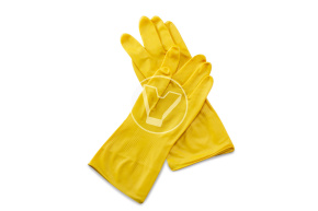 Перчатки резиновые, 100 г, размер M, желтые