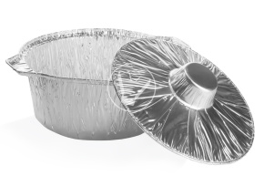 Форма алюминиевая "Кастрюля" с крышкой Y252, 2300 мл, 252*160*98 мм, Lamina