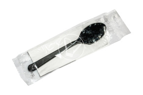 Set "Premium" 2/1, black (tablespoon, white napkin)