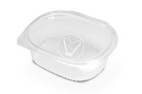 Oval container for salad RKS-500, transparent