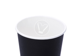 Paper cup 250 ml, black, d 80 mm