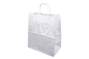 Bag with twist handles, white, 240*140*280 mm