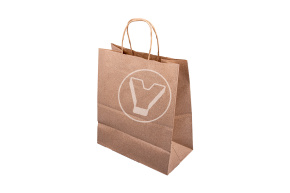 Bag with twisted handles, craft, 220*120*250 mm