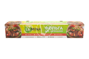 Фольга в футляре с встроенным ножом, 45 см, 60 м, 18 мкм, 6 шт/кор,  Lamina