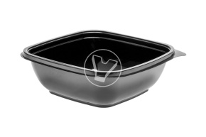 Container SpK-1616, 625 ml, black (K450, F75), StirolPlast