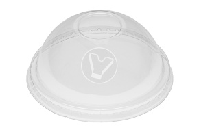 Plastic cup dome lid without hole, d 98 mm, PET, Cyclyc