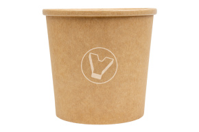 Kraft soup bowl without lid EcoSoup, 760 ml, Verde Vita