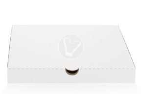 Pizza box, 300*300*40 mm, corrugated, white