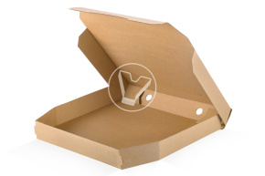 Коробка для пиццы, 250*250*40 мм, гофро, крафт