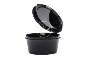 Sauce bowl with combined lid, black, 80 ml