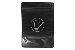 Пакет металлизированный дой-пак с замком зип-лок, 160*250 мм (45+45), 140 мкм, черный, матовый