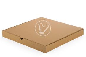 Pizza box, 330*330*40 mm, corrugated, craft