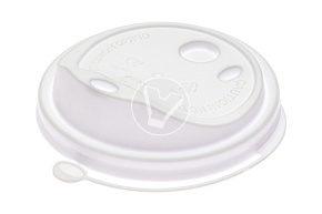 Крышка d-80 с питейником, белая, тип К