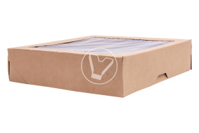 Ланч-бокс самосборный OneBox, 1500 мл, крафт, изнутри черный