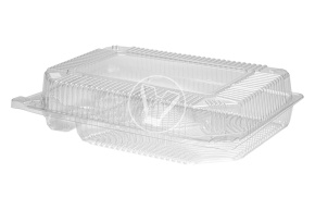 Container with combined lid RK-30/4, transparent, 220*155*58 mm