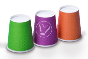 Стакан 250 мл (280 мл до края), двухслойный, Waffle Color (БУМ, Formacia)